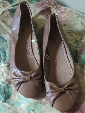 Serra Brown Bow Ballet Flats - Comfortable Everyday Women’s Shoes